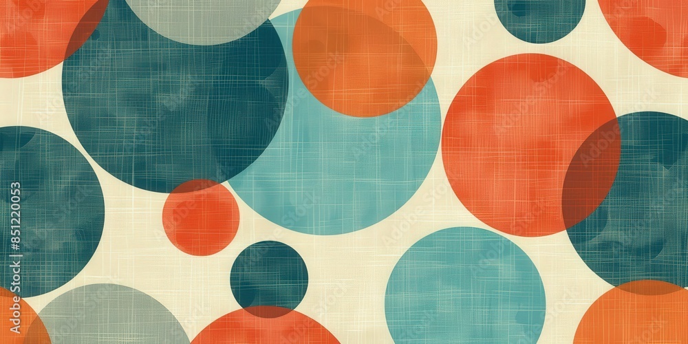 Poster abstract geometric pattern with overlapping circles
