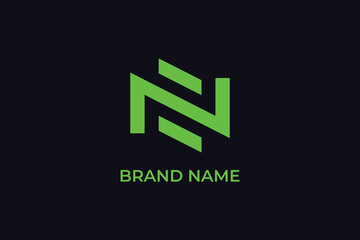 letter N Z slashes iconic abstract vector, letter Z organic eco friendly logomark, letter z recycle logo 