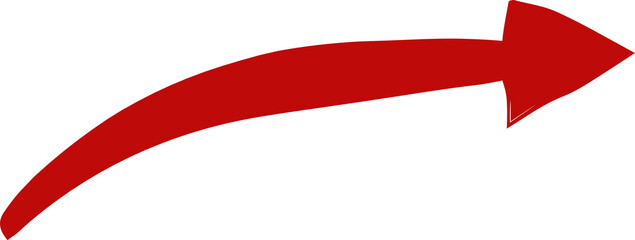 hand drawn red arrow sign