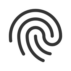 Fingerprint icon. Fingerprint identification icon for apps and websites. Vector illustration.