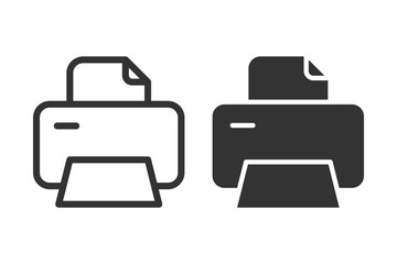Printer Icon Vector Design Template.
