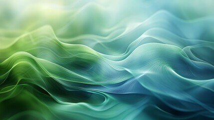 Obraz premium Serene abstract background with shades of blue and green blending seamlessly, creating a tranquil and calming effect reminiscent of a peaceful ocean or forest. Abstract Backgrounds Illustration,
