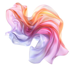 Obraz premium Flying Fabric Pastel Tone transparent background