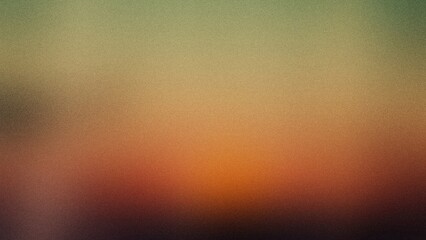 Grainy gradient dark background orange green black color flow noise texture wide banner poster header design