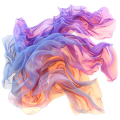 Obraz premium Flying Fabric Pastel Tone transparent background