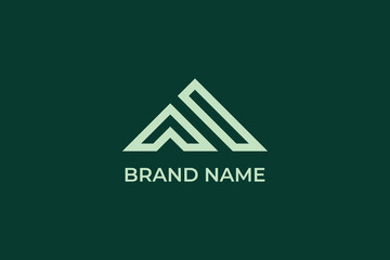 letter F arrow icon home roof logo, letter A triangle construction icon logo, letter A modern real estate business logo