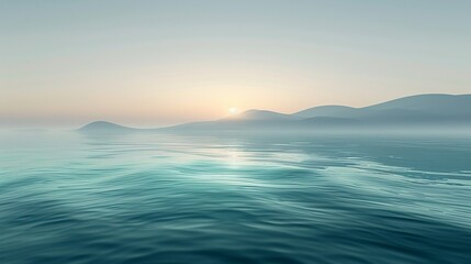 Obraz premium Soothing abstract background with soft gradients of blue and green, creating a calming and peaceful visual effect reminiscent of a serene ocean or landscape. Abstract Backgrounds Illustration,