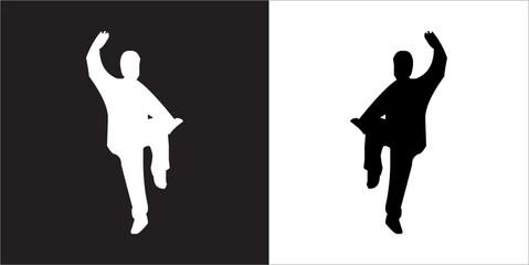  IIlustration Vector graphics of Tai-Chi Silhouette icon