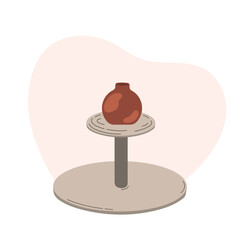 Pottery wheel for background or print