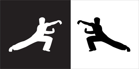  IIlustration Vector graphics of Tai-Chi Silhouette icon