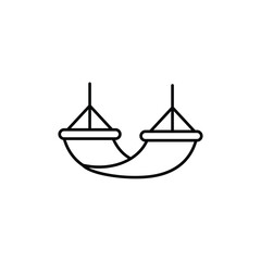 Hammock icon design with white background stock illustration