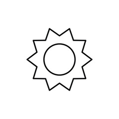 Sun icon design with white background stock illustration