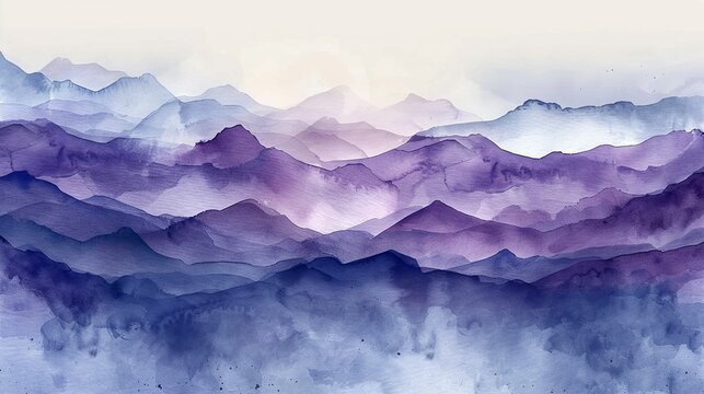 Lilac watercolor washes blending with chambray blue hues, creating a soothing backdrop for spa brochures or wellness-themed graphics. Abstract Backgrounds Illustration, Minimalism,