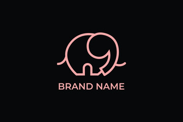 illustration of an elephant, business logo, elephant head logo, Modern elephant logo design, Elephant vector icon, cute elephant family vector for baby shop logo, elephant black silhouette
