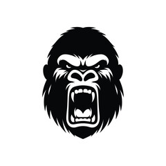 Strong Gorilla Angry Face Mascot Design - Muscular Ape in Hoodie Logo