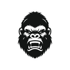 Strong Gorilla Angry Face Mascot Design - Muscular Ape in Hoodie Logo