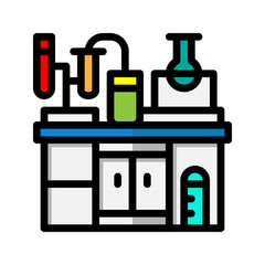 Lab line icon. laboratory, science facilities flat icons. Suitable for websites, UI and mobile apps.