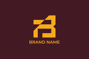 Fototapeta premium letter B iconic geometric logo, letter B F abstract business logo