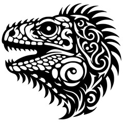 Iguana tattoo silhouette