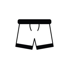 Shorts icon design with white background stock illustration