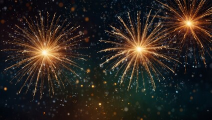 Fototapeta premium Abstract firework background with free space for text.