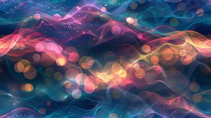 Obraz premium Abstract Swirling Lightscape with Bokeh