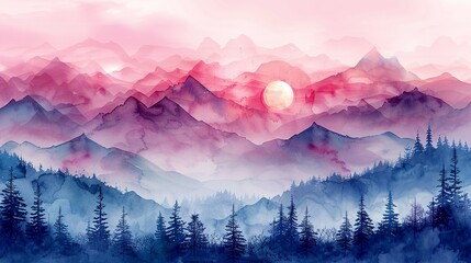 Watercolor washes create a dreamy atmosphere, ideal for romantic-themed designs or social media posts. Abstract Backgrounds Illustration, Minimalism,