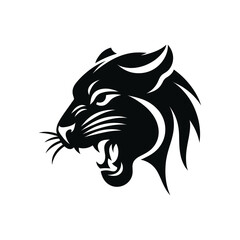 Wild Panther Graphic: Premium Stock Image of a Detailed and Intimidating Panther Face Silhouette