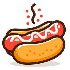 Illustration of a hot dog