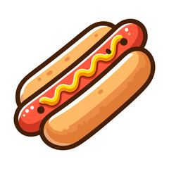 Illustration of a hot dog