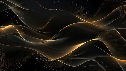 Obraz premium A black and gold background