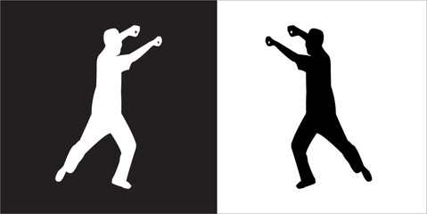  IIlustration Vector graphics of Tai-Chi Silhouette icon