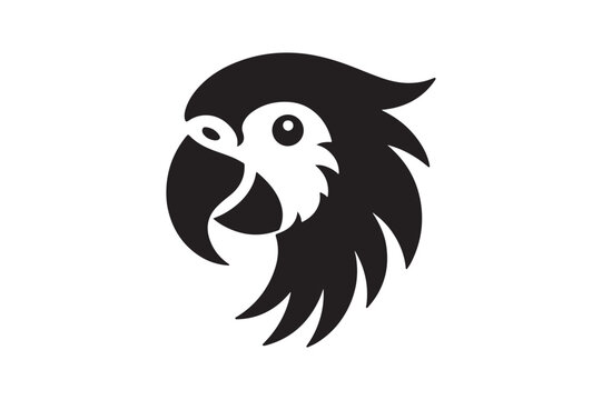 parrot head vector silhouette