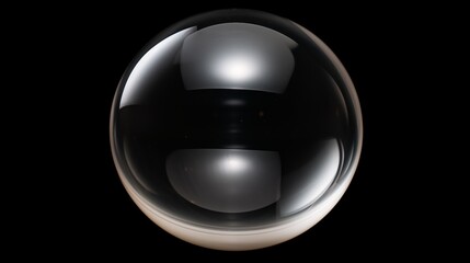 Abstract Glass Sphere with Light Reflections on a Smooth Surface
