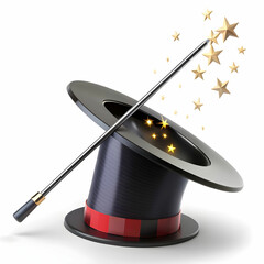 Magic wand with hat