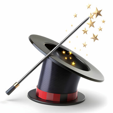 recommend clip art: Magic wand with hat