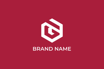 letter G hexagon logo, letter G shield logo, letter GA AG 3d hexagon logo, logomark, letter a western horse logo, hexagon 