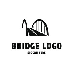 bridge over the river logo design concept idea