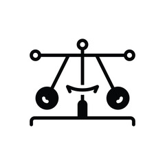 Black solid icon for physics  