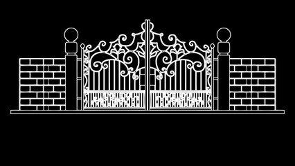 Obraz premium Wrought iron gates