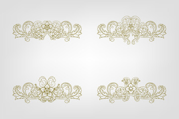 Classic Vitage Wedding Vector Ornaments Frames Separator Elements Classic Vintage Wedding Invitation Hand Drawn good for decorate any print or template design. ornate the calligraphy, poster