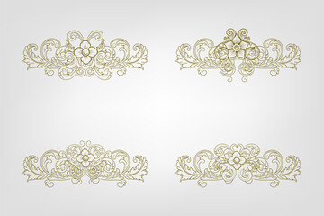 Classic Vitage Wedding Vector Ornaments Frames Separator Elements Classic Vintage Wedding Invitation Hand Drawn good for decorate any print or template design. ornate the calligraphy, poster