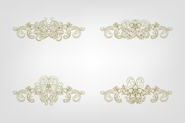 Classic Vitage Wedding Vector Ornaments Frames Separator Elements Classic Vintage Wedding Invitation Hand Drawn good for decorate any print or template design. ornate the calligraphy, poster