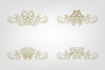 Fototapeta premium Classic Vitage Wedding Vector Ornaments Frames Separator Elements Classic Vintage Wedding Invitation Hand Drawn good for decorate any print or template design. ornate the calligraphy, poster