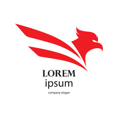 Obraz premium Simple and elegant eagle head logo design