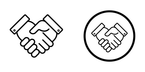 partnership handshake teamwork friendship business icon vector design