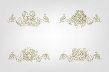 Classic Vitage Wedding Vector Ornaments Frames Separator Elements Classic Vintage Wedding Invitation Hand Drawn good for decorate any print or template design. ornate the calligraphy, poster