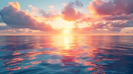 Fototapeta premium Sunset Over the Ocean