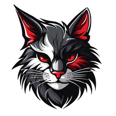 Cat head mascot