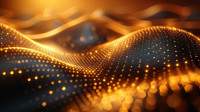 Rich gold textures shimmer against a dark background, symbolizing wealth and prosperity in a visually compelling way. Abstract Backgrounds Illustration, Minimalism,